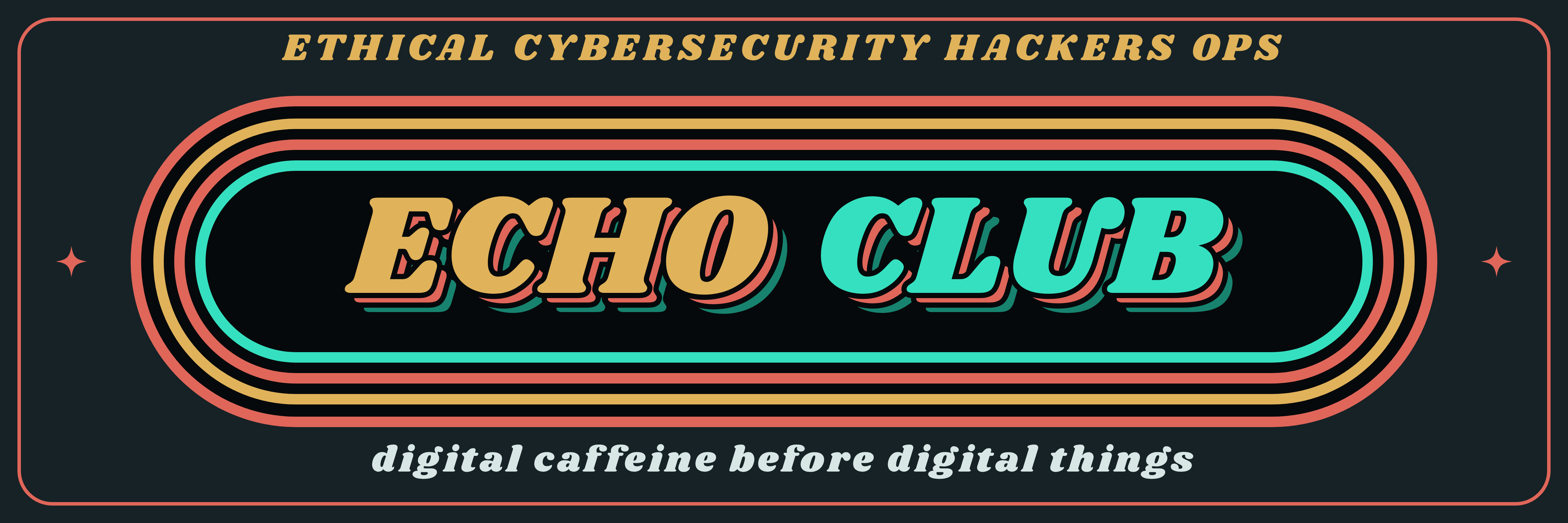 ECHO Club 6 by 2 foot banner, Sunset Terminal color version
