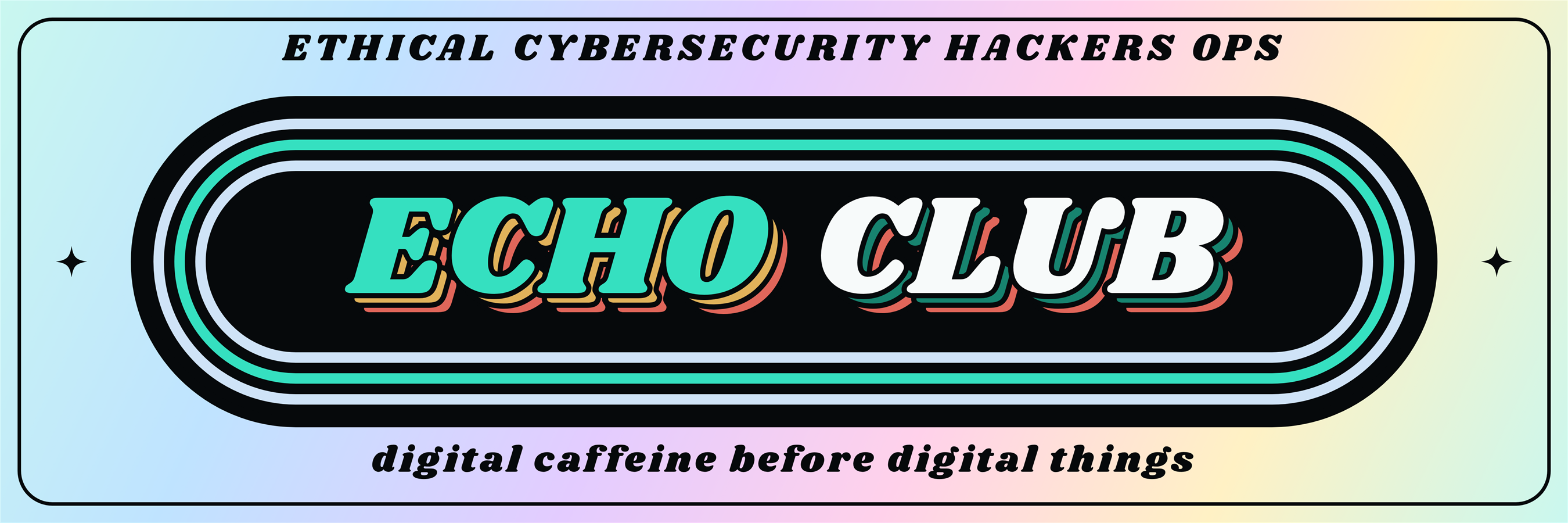 ECHO Club 6 by 2 foot banner, Holo Night color version