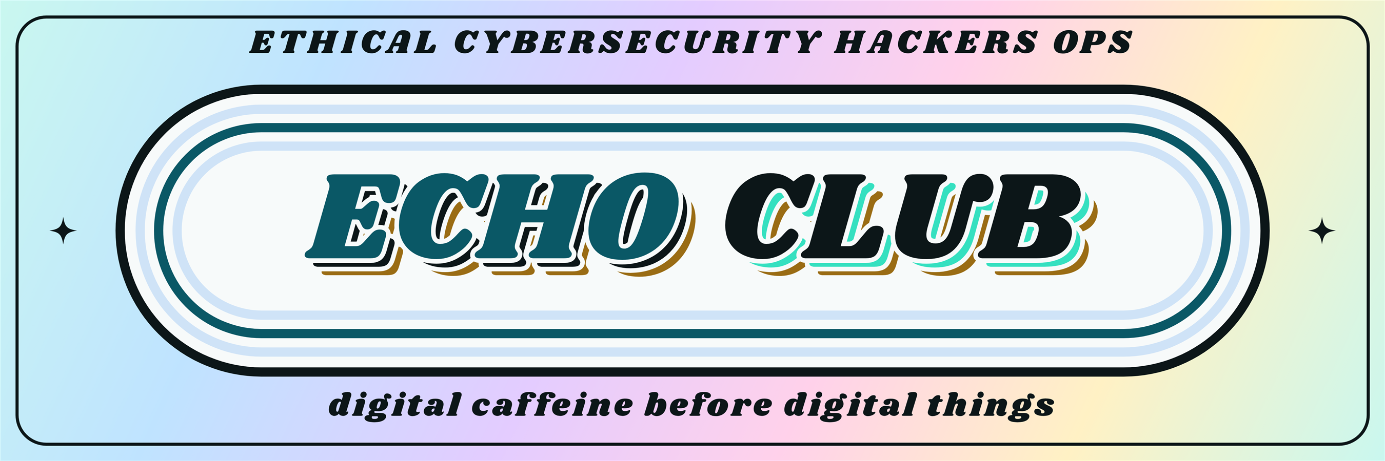 ECHO Club 6 by 2 foot banner, Holo Frost color version