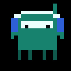 The ECHO creature wearing headphones