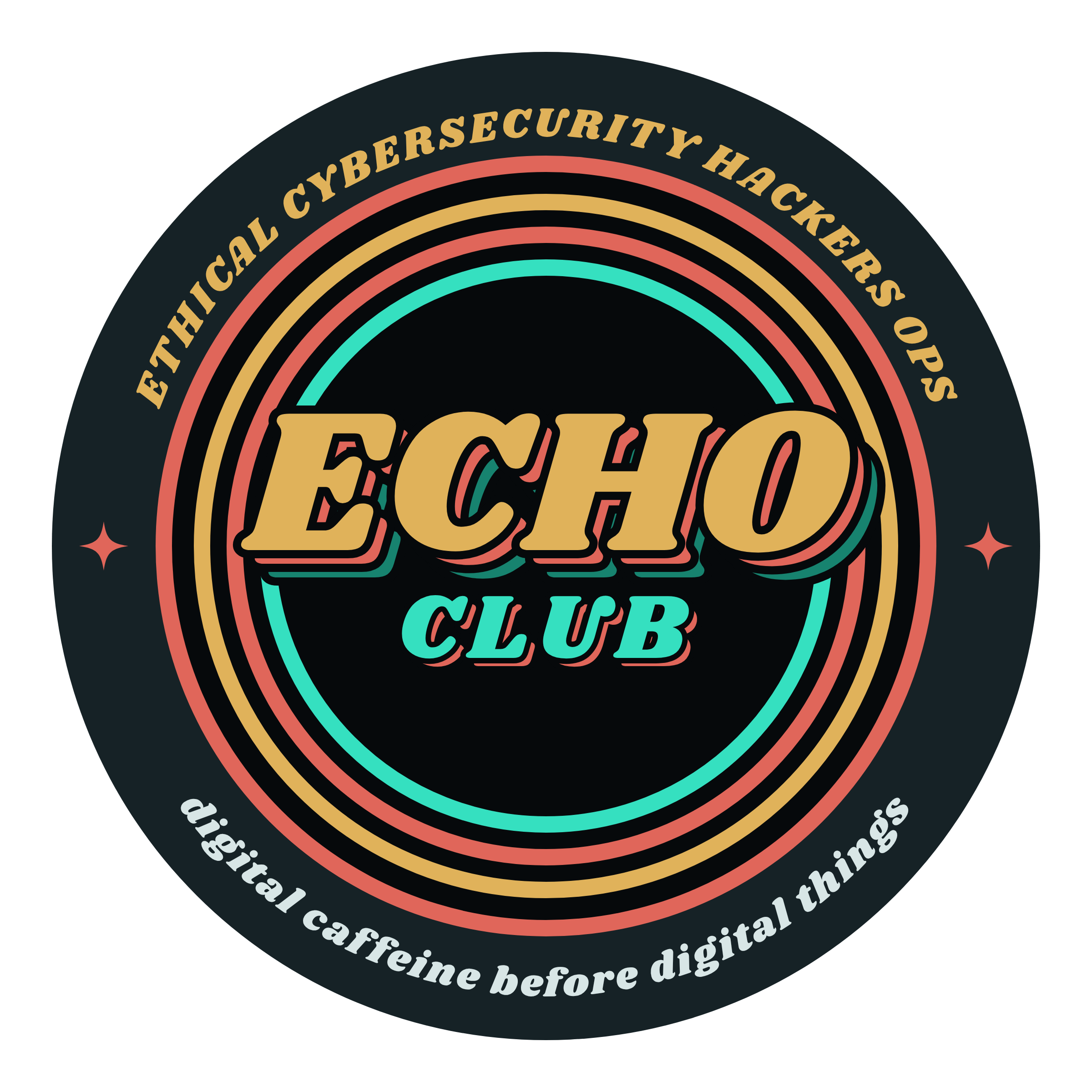 ECHO Club sticker, Sunset Terminal color version