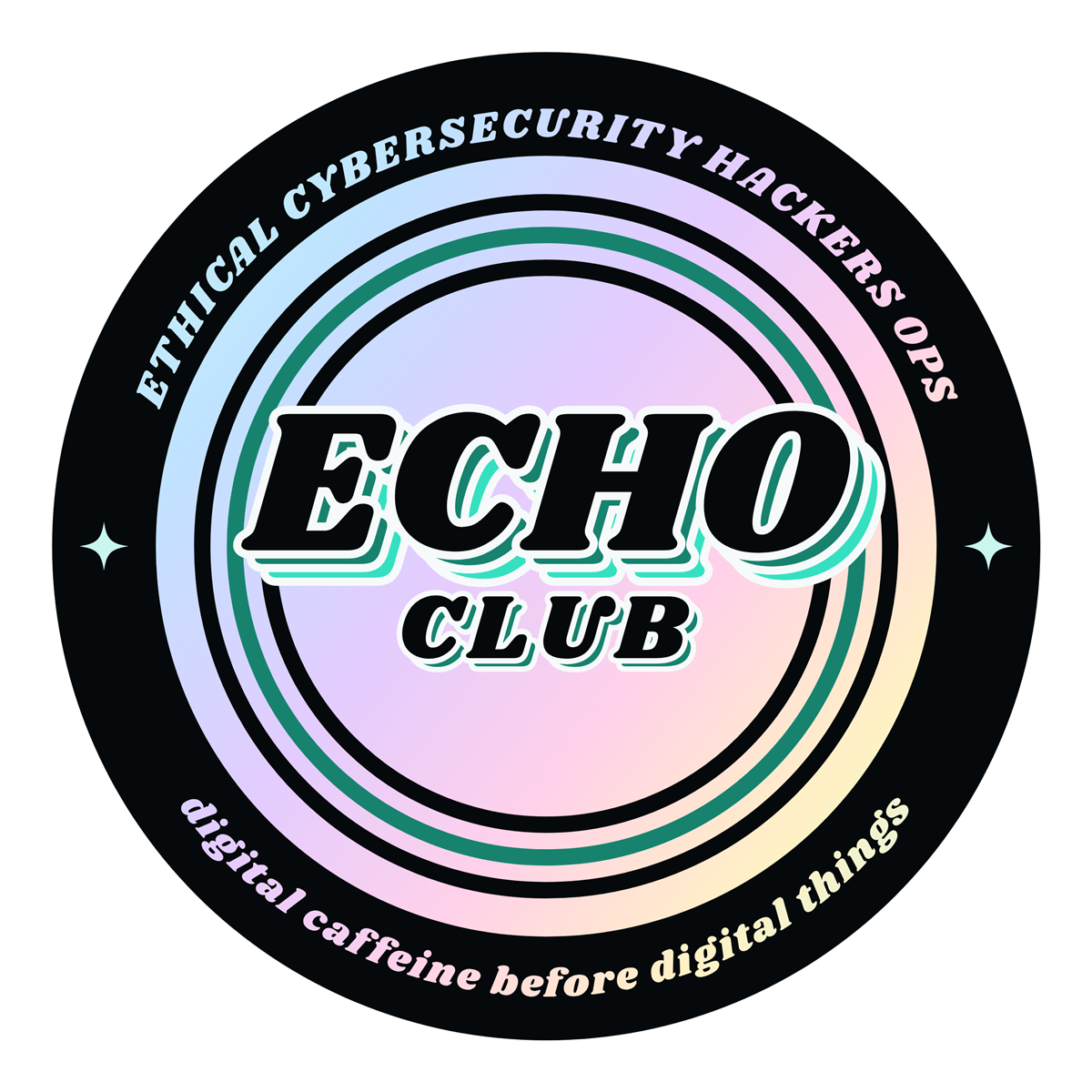 ECHO Club sticker, Holo Ping color version