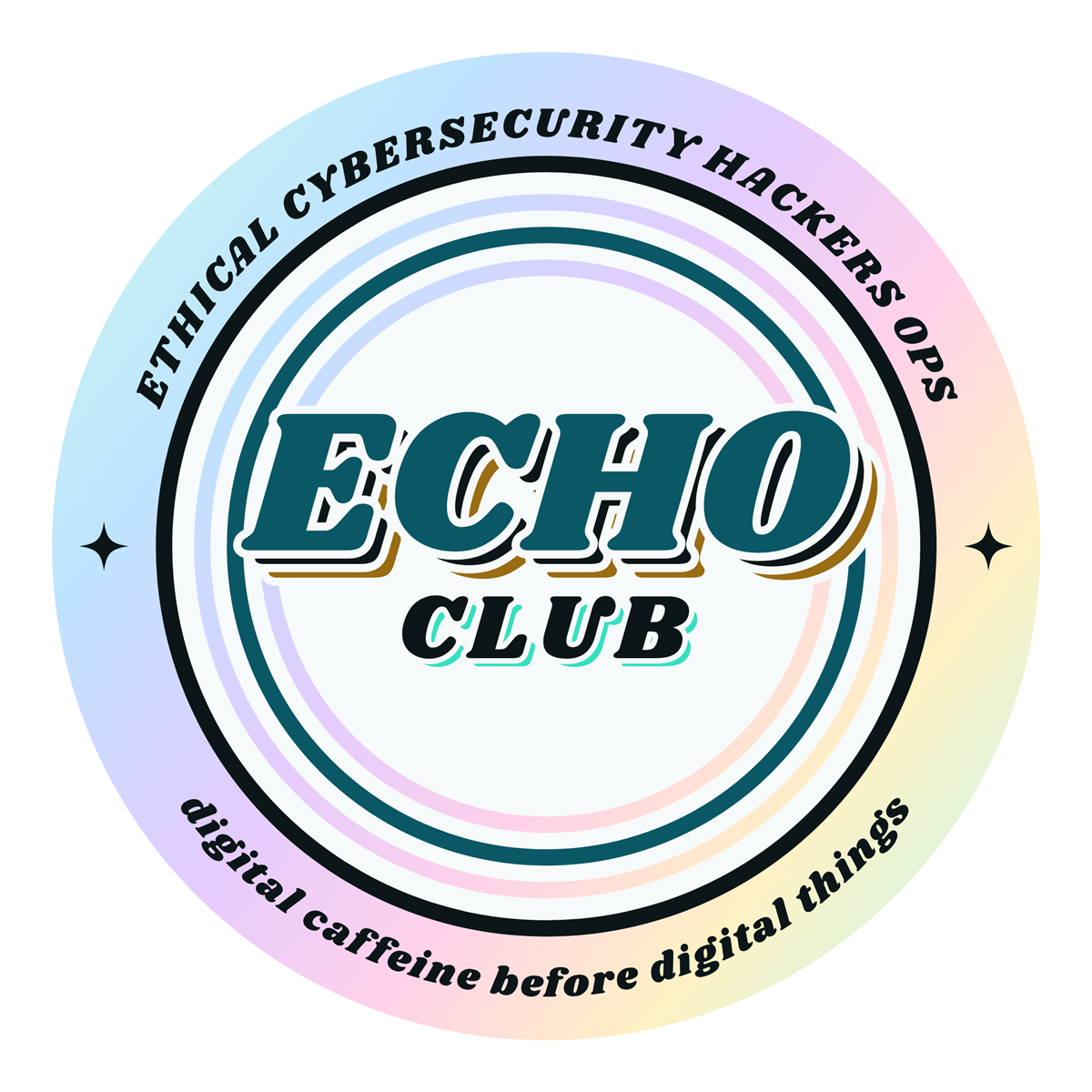 ECHO Club sticker, Holo Frost color version
